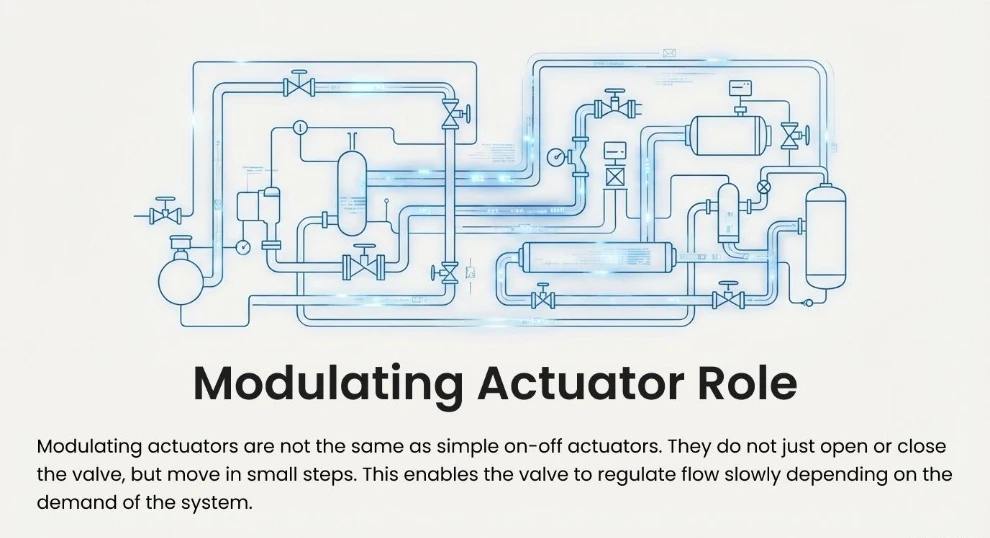 3 Way Valve Electric Actuator for Precise Fluid Mixing | AOX